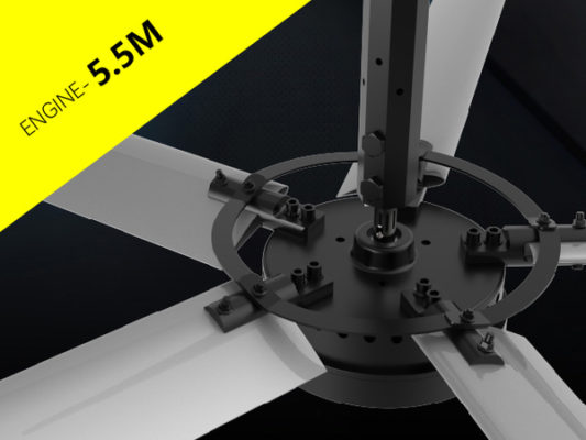 Industrial ceiling big fan HVLS Engine Series 7 Engine (5.5m)